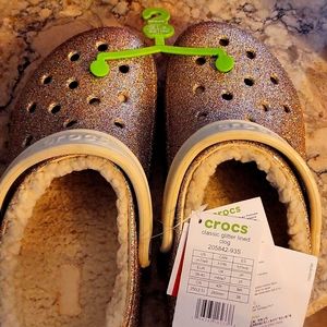 Bnwt glitter crocs